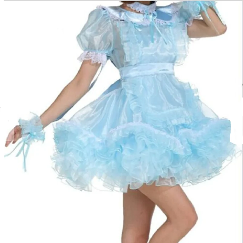 Maid Missy Lockable Satin Organza Dress Cosplay Clothing Independent Apron Bag Bracelet Customizable