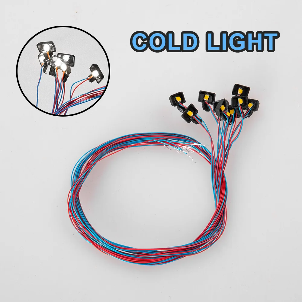 10Pcs Miniatur 3V Lampe Modell Led-leuchten Diy Sand Tisch Eisenbahn/Bus Station Indoor Haus Szene Layout materialien Diorama Kits