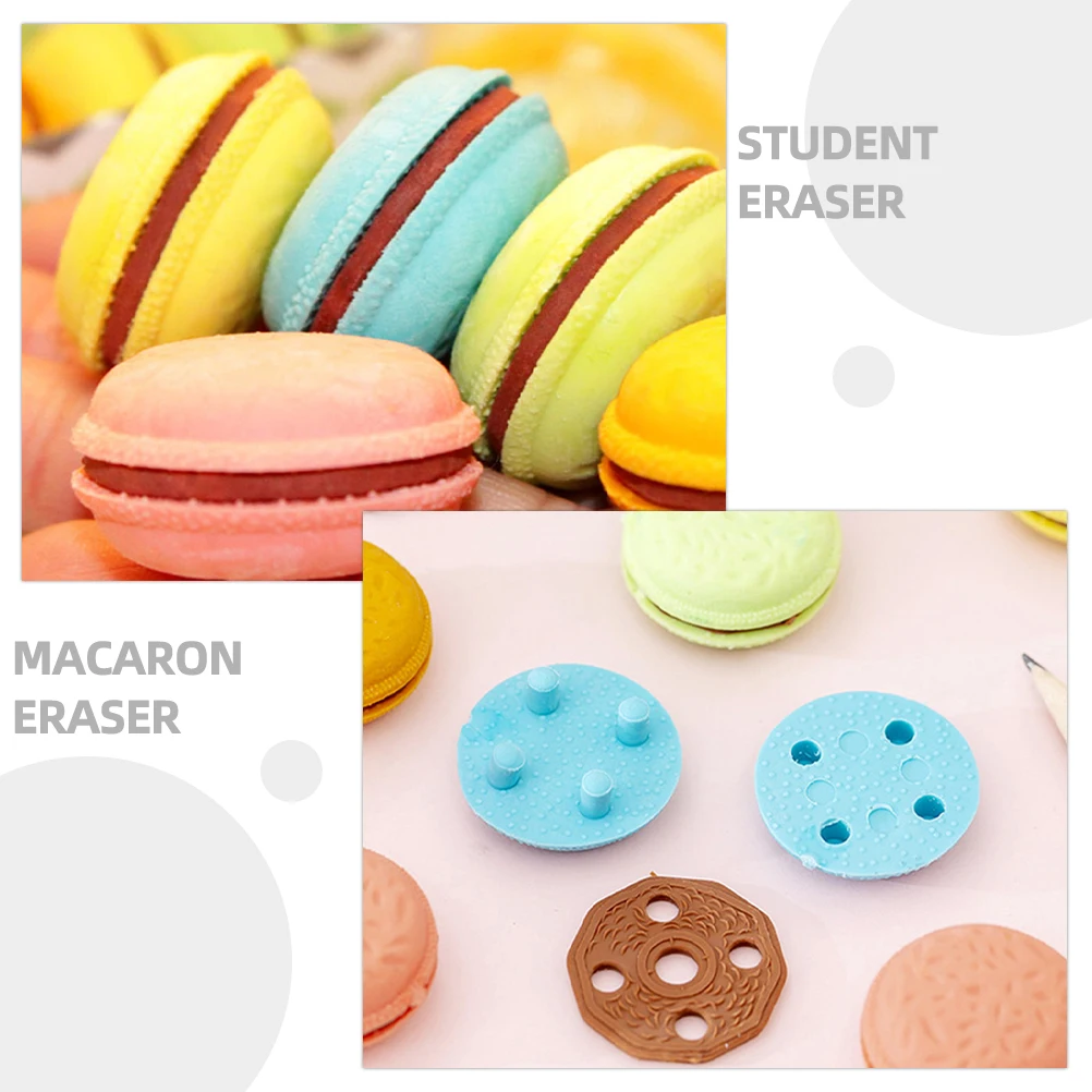 

5 Boxes Macaron Cute Mini Rubber For Kids Toddlers Adorable Bulk Kids Classroom Erasers Students Gifts Pencil Erasers