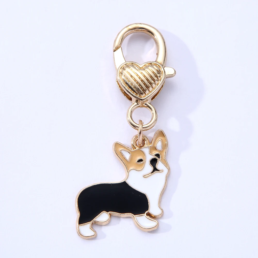 5PCS/LOT Enamel dog Charms for Jewelry Making Fashion bag Pendant Bracelet Earring Charms Diy Craft Accessories dachshund pet