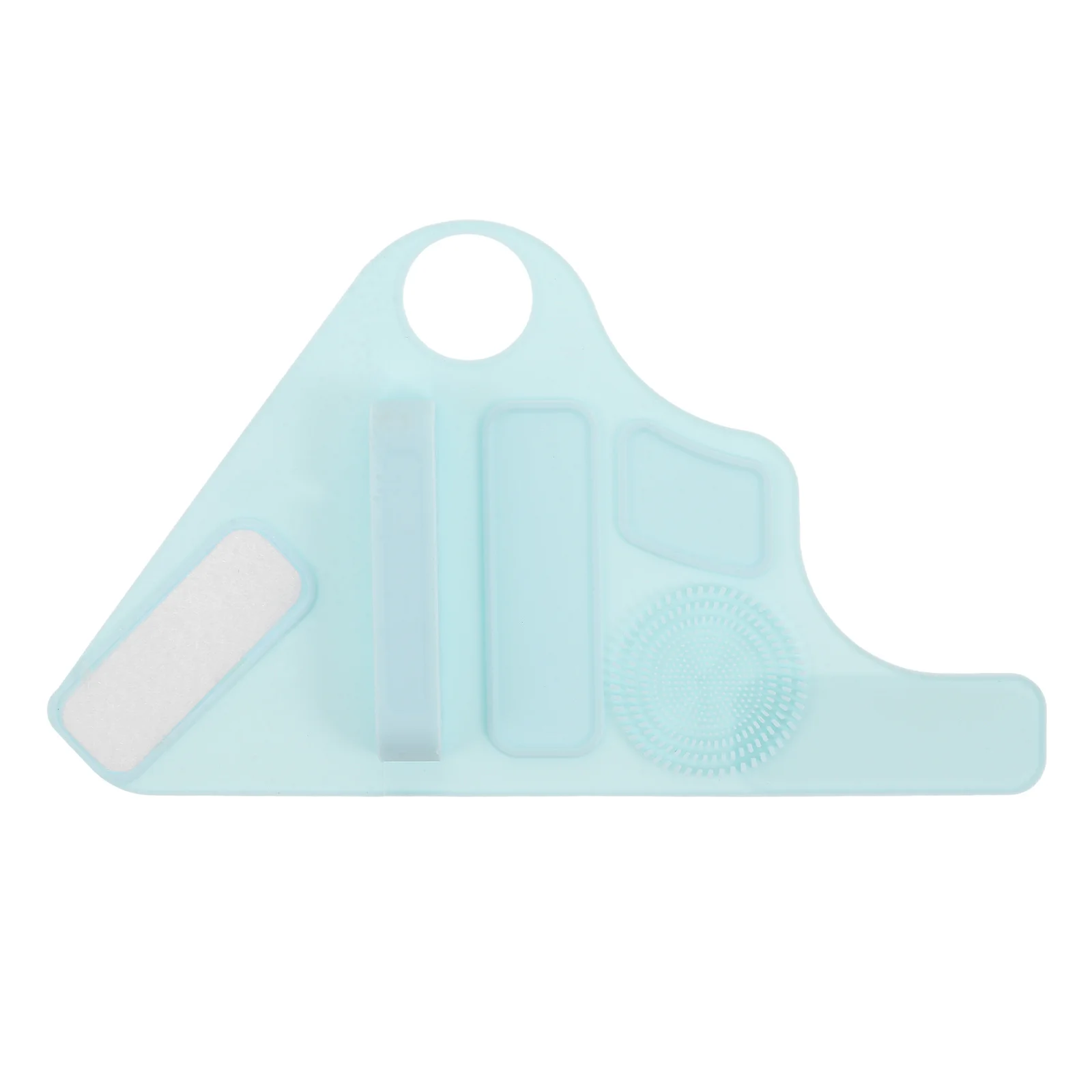 Cinghia da polso per trucco in silicone Superficie strutturata regolabile Accessori di bellezza portatili Tavolozza da polso Strumento di miscelazione riutilizzabile per