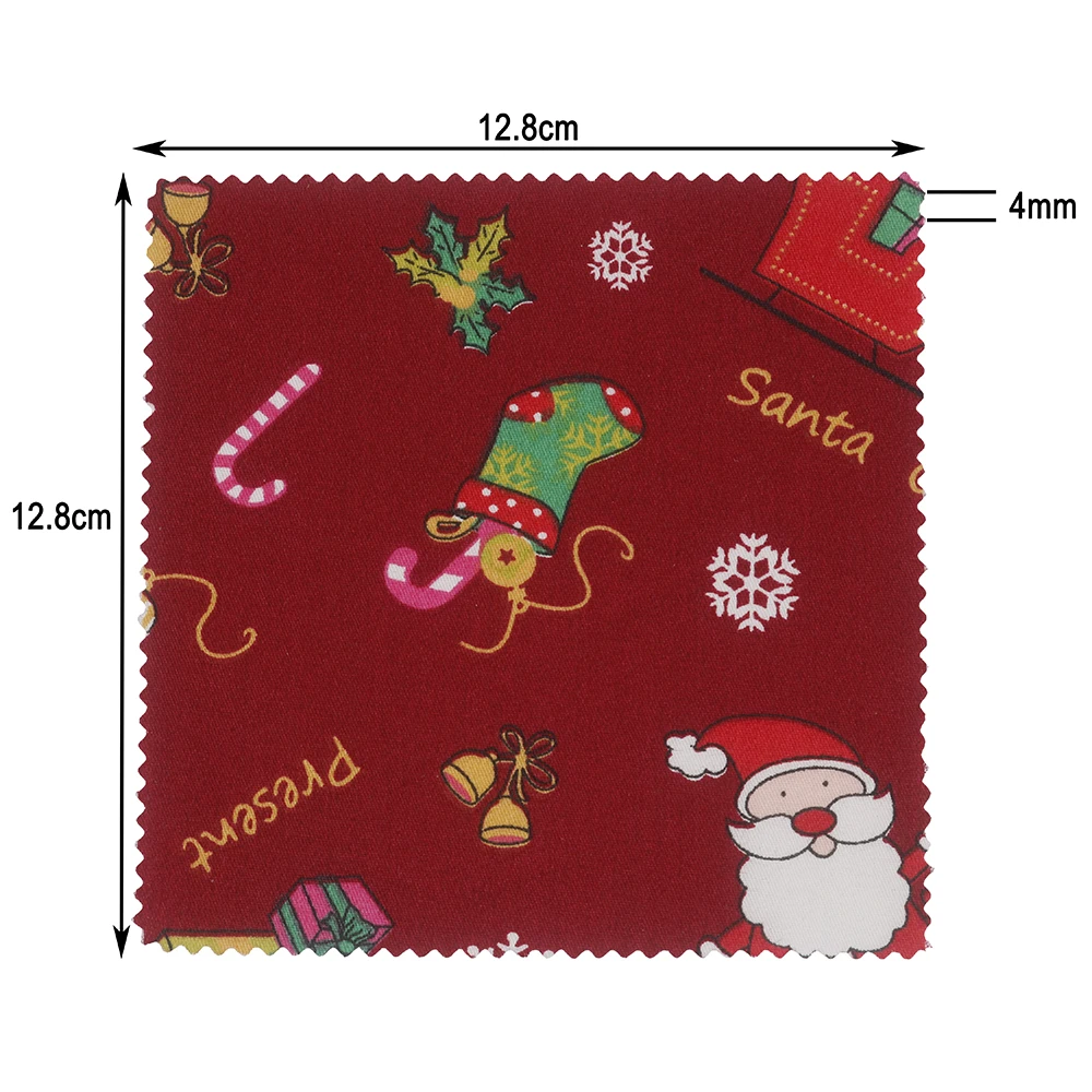 Random Christmas Set,Printed Cotton Twill Fabric Patchwork,Square Shape Cloth Bundle For DIY Handmade Sewing&Quilting Material