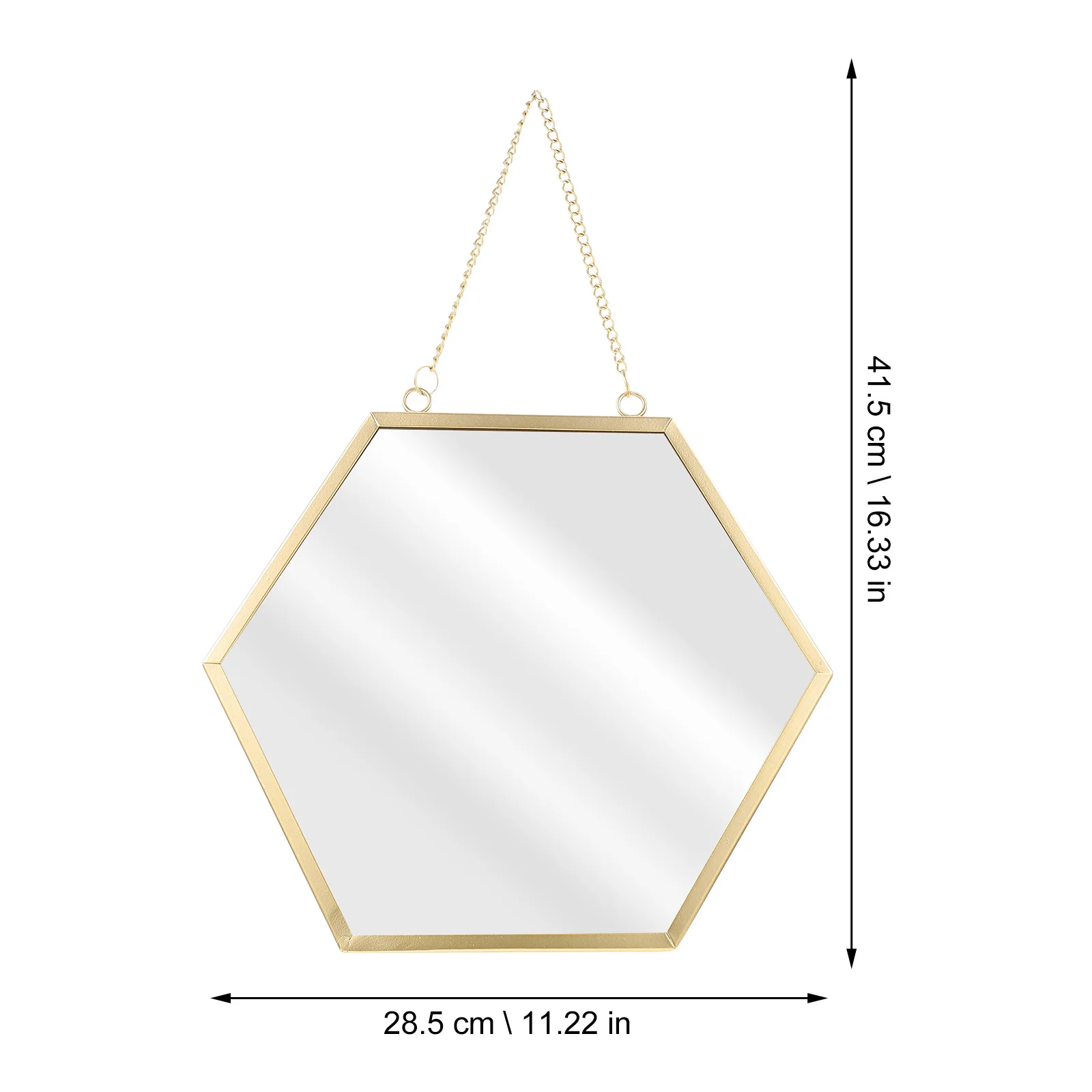Creative Hexagon Shape Wall Decor Mirror Exquisite Hanging Art for Home Bathroom Bedroom Hotels Hexagon Shape Mirror