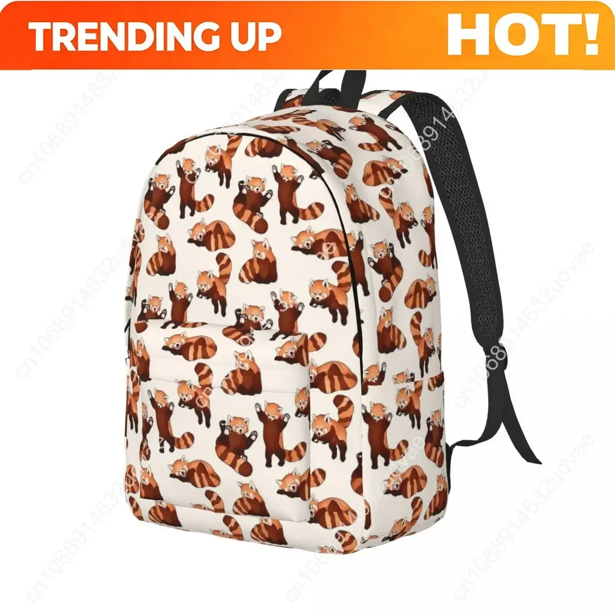Custom Bag Red Panda Pattern Backpack Middle High College School Student Charming Fun Lovely Bookbag Teens Daypack Lightweight