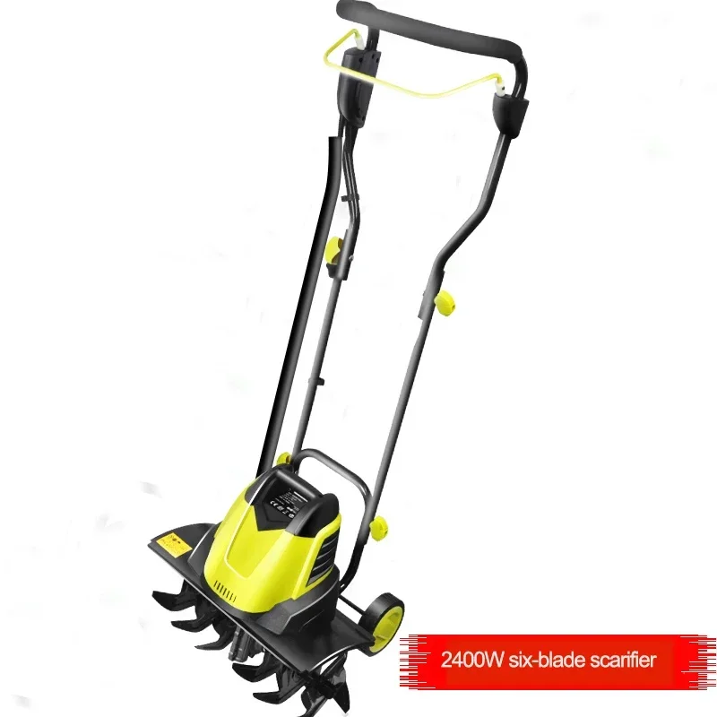 Electric Scarifier Small Garden Rotary Tiller Multifunctional Plowing Bulldozer 220V Household Weeding Digging Soil Plow Machine