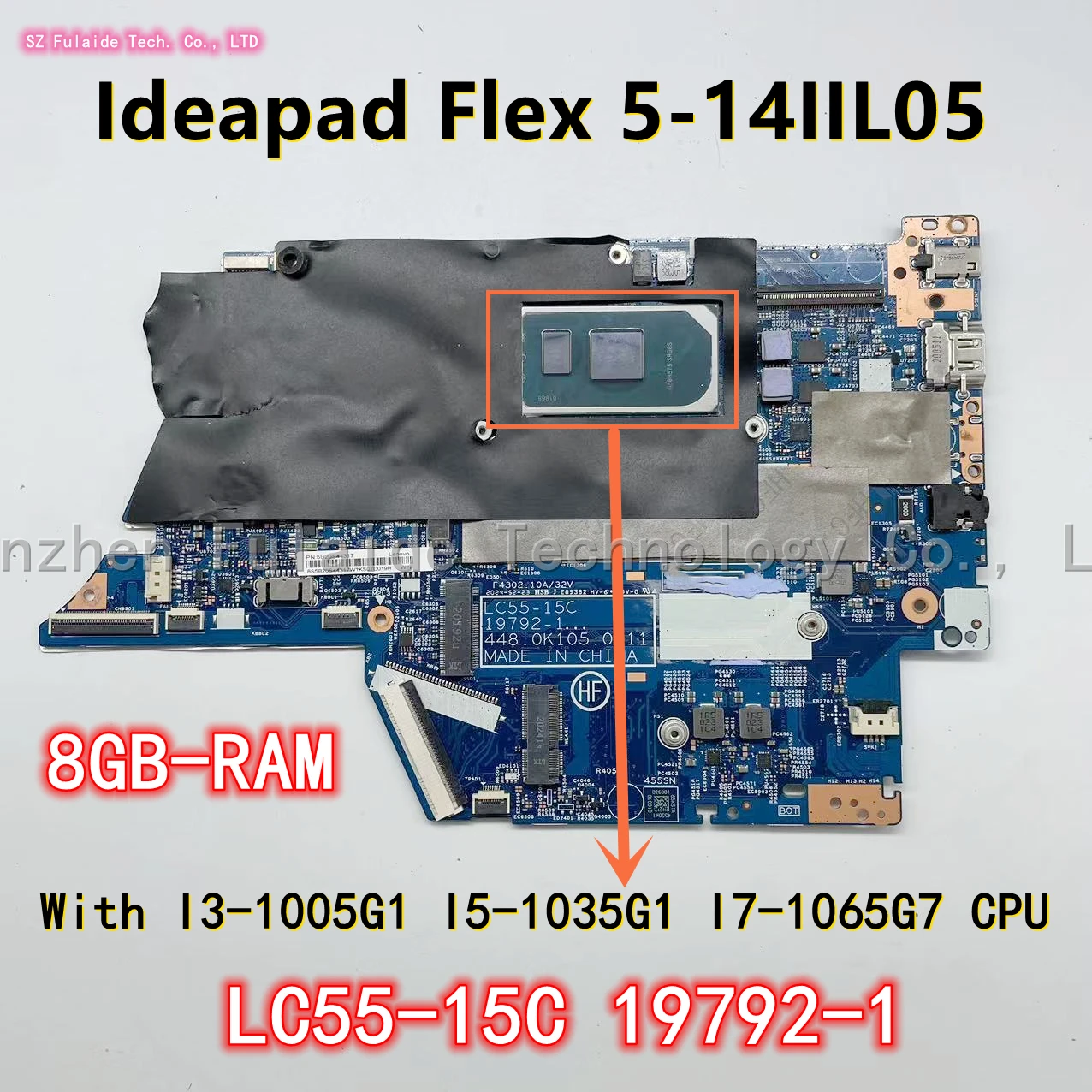 LC55-15C 19792-1 для Lenovo Ideapad Flex 5-14IIL05 материнская плата для ноутбука с I3 I5 I7 10-го поколения ЦП 8 ГБ ОЗУ 5B20S44318 5B21B26521