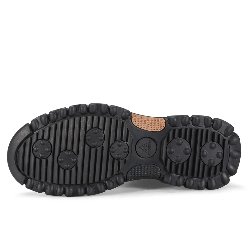 HUMTTO Waterproof Ankle Boots Outdoor Platform Luxury Designer Boots for Men Fashion Winter Black Work Hiking Rubber Mens Shoes