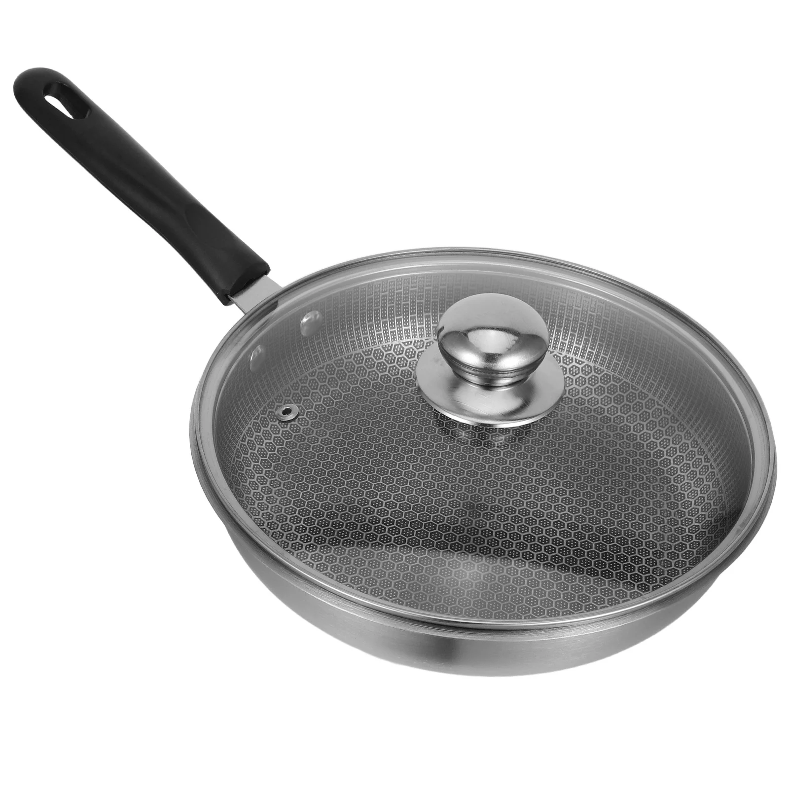 

Stainless Steel Frying Pan 26cm Nonstick Skillet Flat Design for Steak Pancakes Omelettes Cooking Grill Pan Fish Skillet