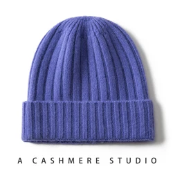 ZYCZCXX Winter Cashmere Hat Solid Color Girls Boys Cap Causal Warm Knitted Cashmere Kids Beanie Children Hats Bonnet Gorras