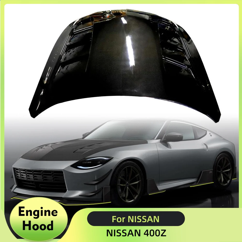 

Car Engine Hood Bonnet For Nissan 400Z RZ34 2023 Engine Cover Protective Guard Auto Parts Dry Carbon Fiber