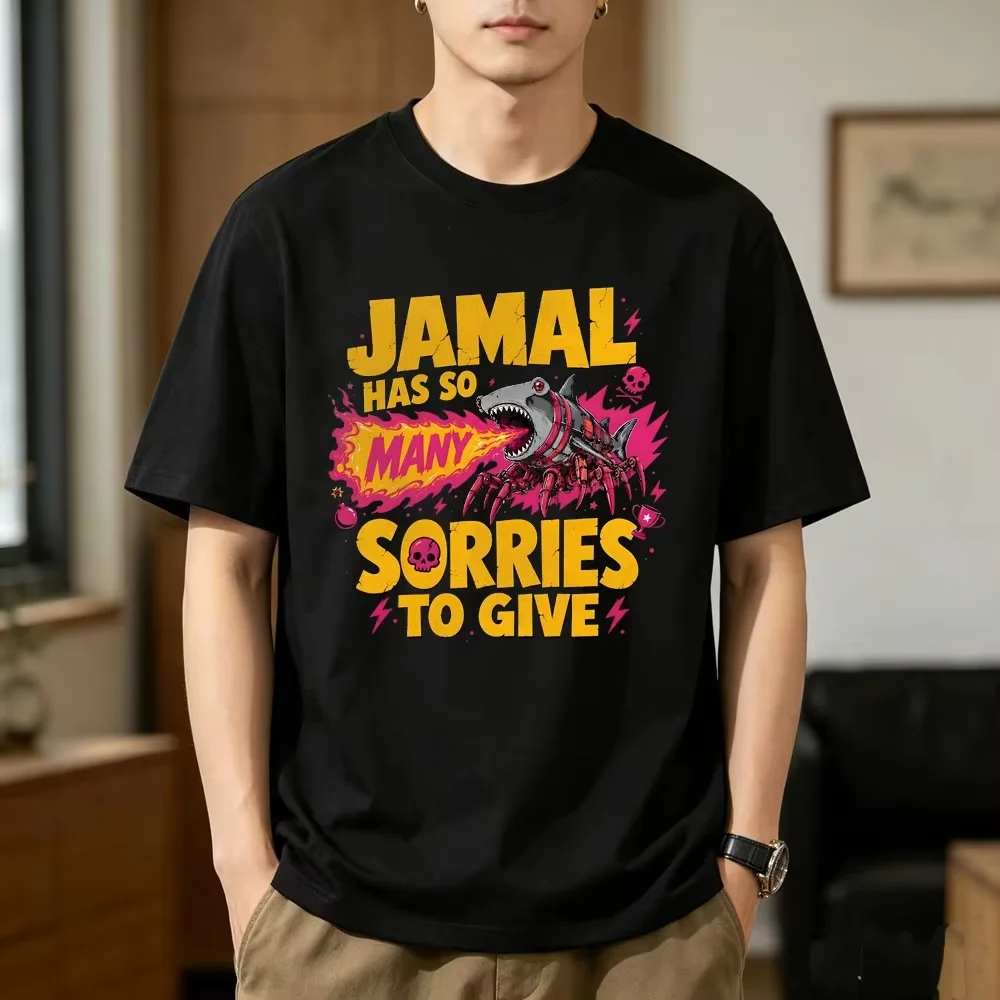2026 New Casual Trend Short Sleeve Tops Jamal Has So Many Sorries To Give Slogan Graphic Men Women Dungeon Crawler Carl T Shirts