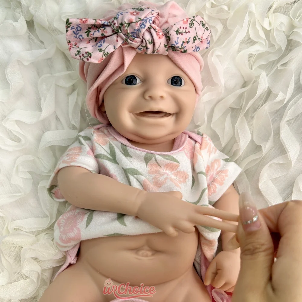 42 cm Realistyczna, obciążona ciężarem lalka reborn, dziewczynka, w całości z miękkiego silikonu, ręcznie robiona, z ruchomymi kończynami, idealna dla fotografów noworodków.