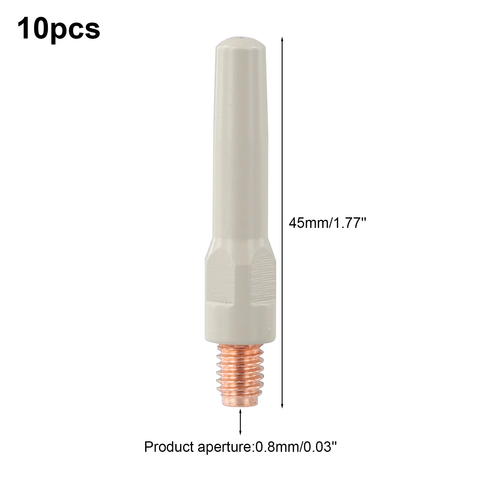 

10pcs Non-Stick Coating Welding Tips Welding Toolkit Accessories For 15AK For MIG Power Tools Welding Nozzle Replacement Parts