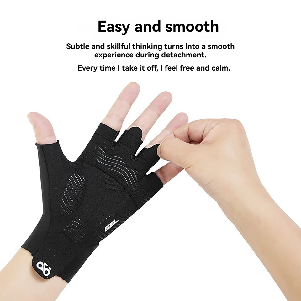 GTUBIKE-guantes de ciclismo de medio dedo para hombre y mujer, guantes antideslizantes transpirables para Fitness, absorción de impacto, verano