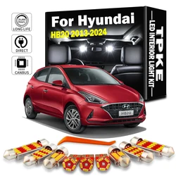 TPKE 11Pcs LED Interior Reading Trunk Plate Light Kit For Hyundai HB20 HB20S HB20X 2013- 2021 2022 2023 2024 Car Sun Visor Bulbs