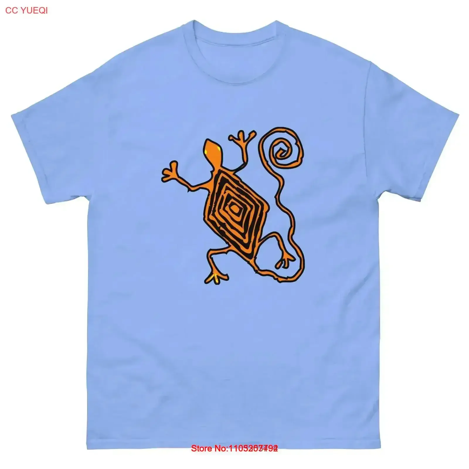 Mayan Lizard Drawing Character T Shirt All Sizes Multiple Colors vintage Washed designer clothes Soft fashion Slightly vintage
