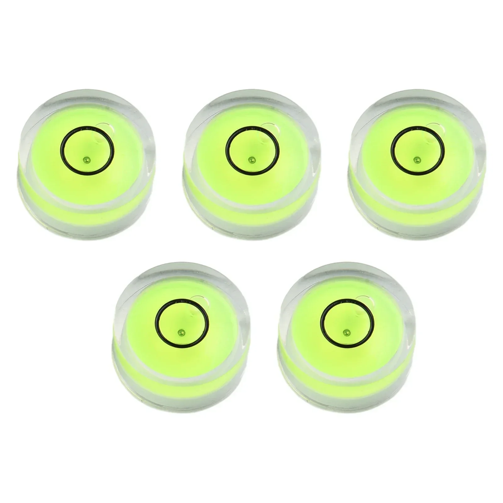 Set pengukur Level Mini -Spirit bundar presisi, 5 x meteran gelembung Inclinometer hijau Bullseye, alat ukur kamera penggaris Horizontal