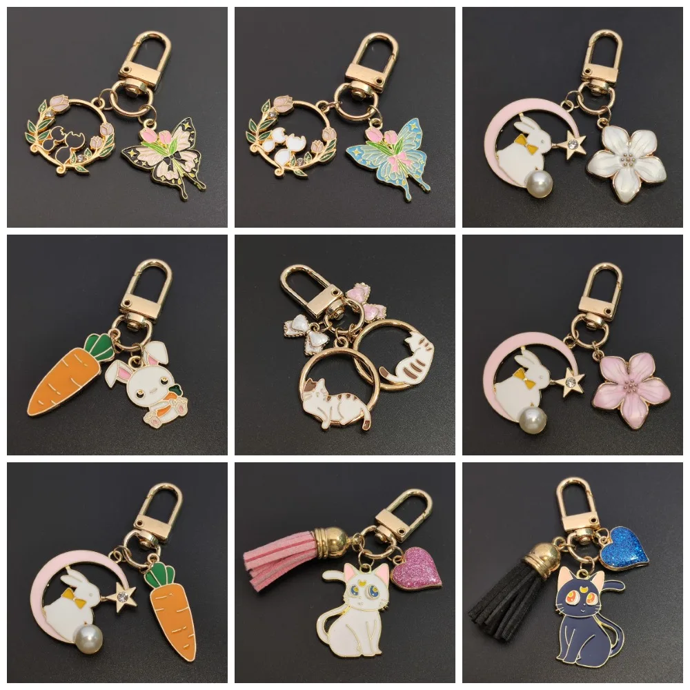 

Bohemian Wreath Keychain Starry Sky Couple Keyring Backpack Ornament Ornament Cute Beautiful Star Pendant Blossom Car Bag