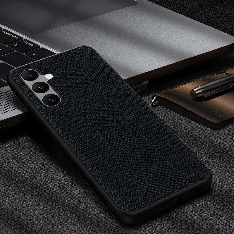 Leather Case for Samsung Galaxy A55 A35 A25 A15 simple durable houndstooth pattern fashion case