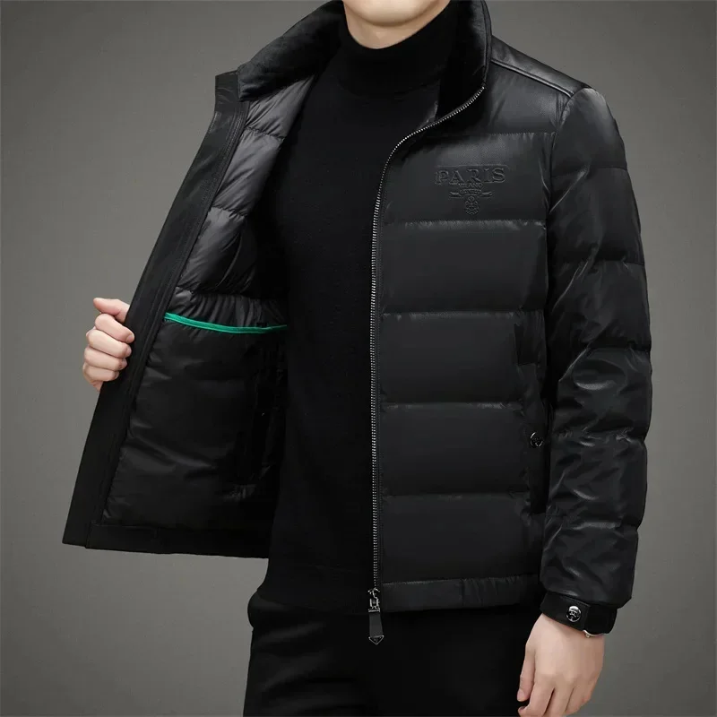 COZOK Designer Clothes Men Ultralight Down Jacket Stand Collar Padded Lightweight Jackets Duck Male Padding Winter Coat