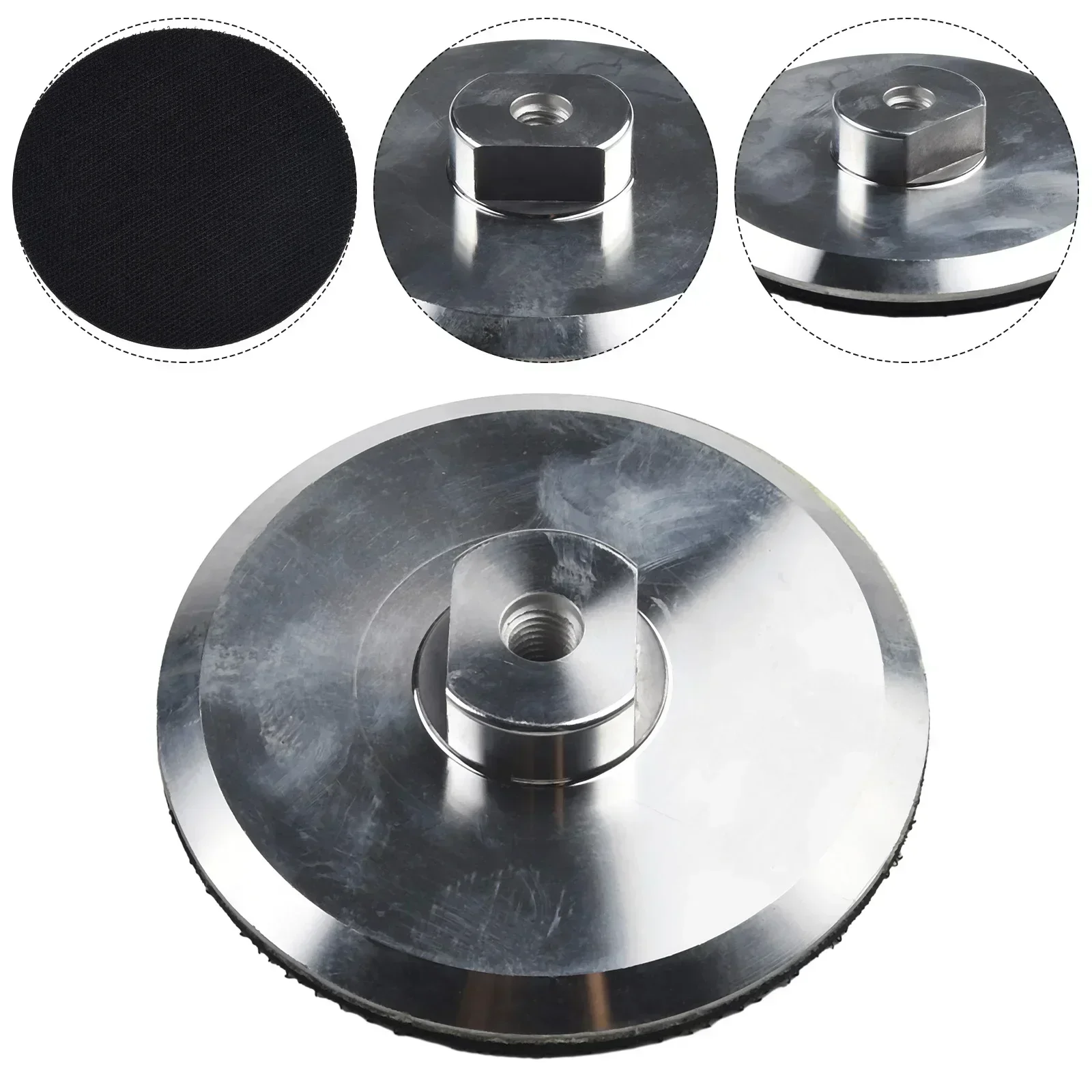 1 Pcs 3/4inch Thicken Polishing Pad Diamond Polishing Aluminum Backing Holder M10 M16 Thread Backplate For Polisher Grinder