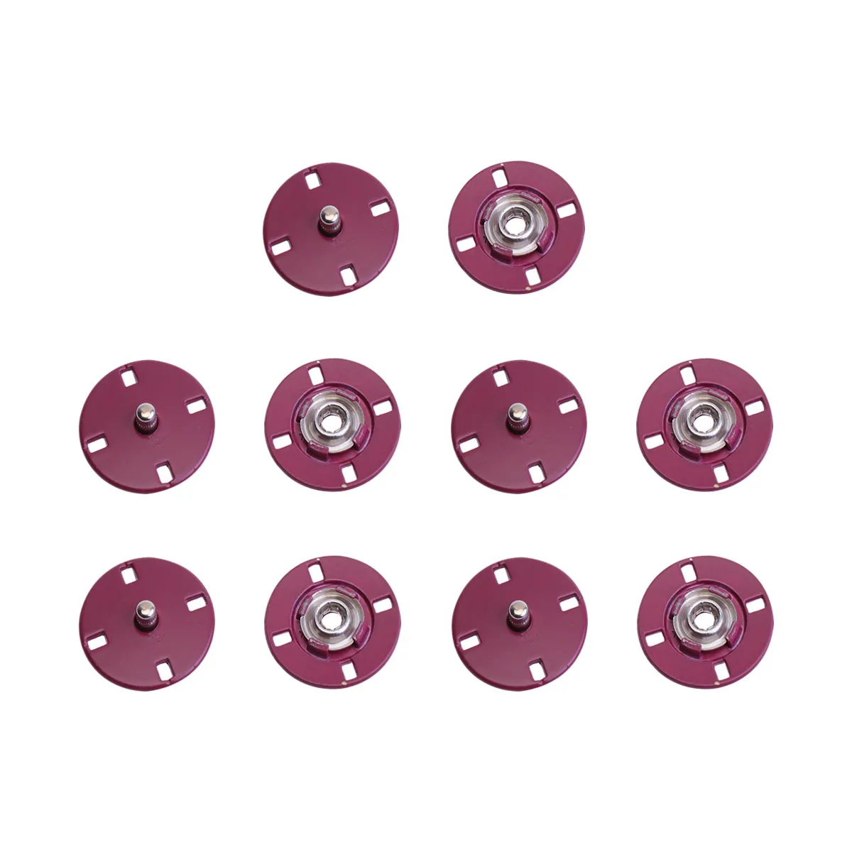 

10Pcs Windbreaker Snap Buttons Flat Alloy Metal Coat Buttons Durable for Sewing Clothes DIY Costume Metal Button