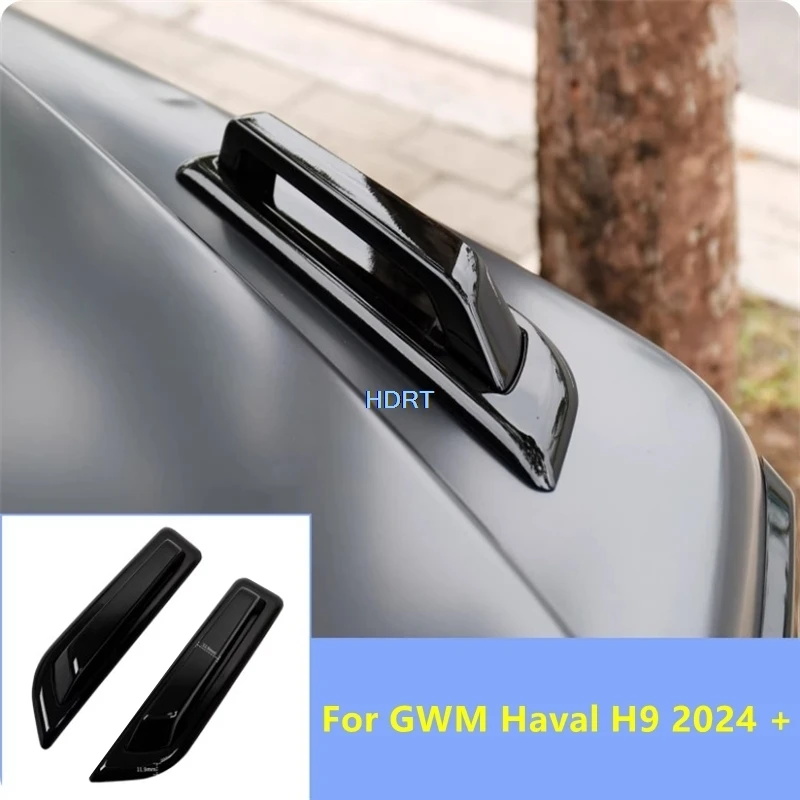 

Car Styling Accessories Exterior Sticker Front Engine Hood Rainforest Line Branch Separator Handle Cover For GWM Haval H9 2024 +