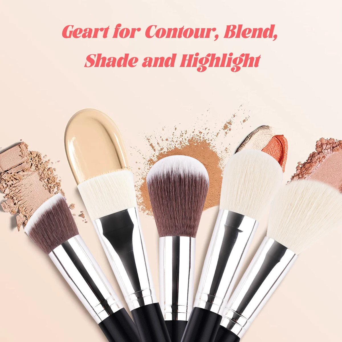 Juego de brochas de maquillaje de lujo, color negro, de alta calidad, 15 Uds., venta al por mayor, mango de madera, marca privada, base, brochas de maquillaje cosméticas