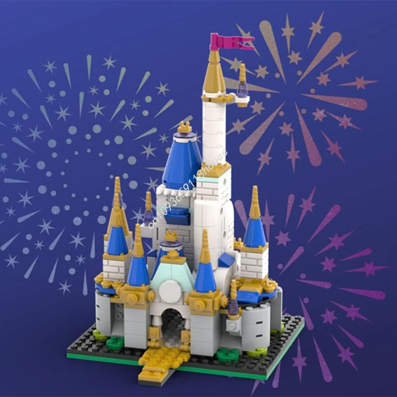 369 قطعة MOC Disneying Castle اللبنات عيد الميلاد التفاعلية الجذعية مجموعة تعليمية للبناء الإبداعي اللعب نموذج هدية #1