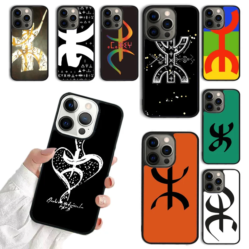 Amazigh Symbol Berber Academy Phone Cases Cover For iPhone 16 15 14 12 13 mini 11 Pro MAX apple 6 7 8 Plus SE2020 Coque