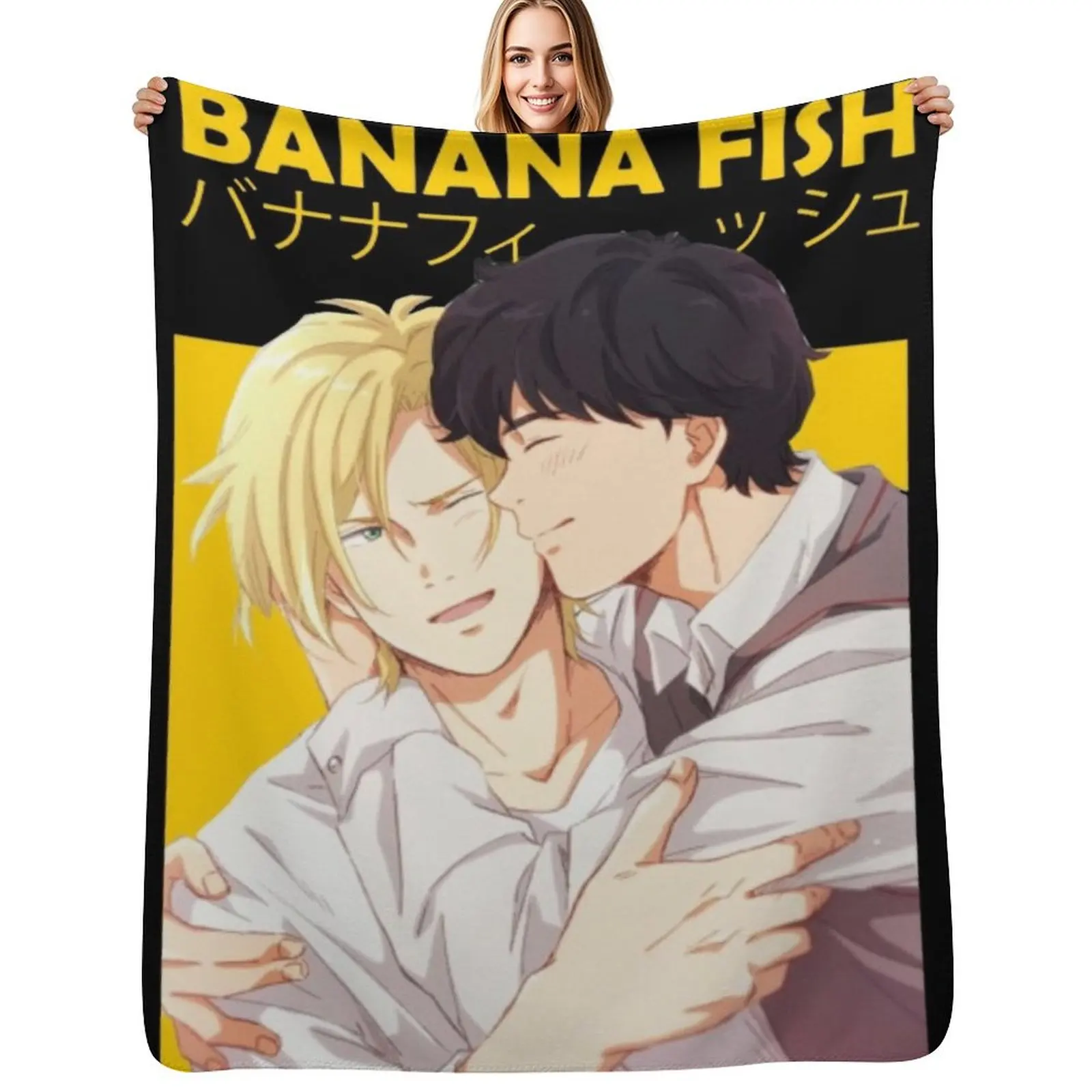 

Ash and Eji - Banana Fish Throw Blanket Baby Vintage sofa bed wednesday Blanket