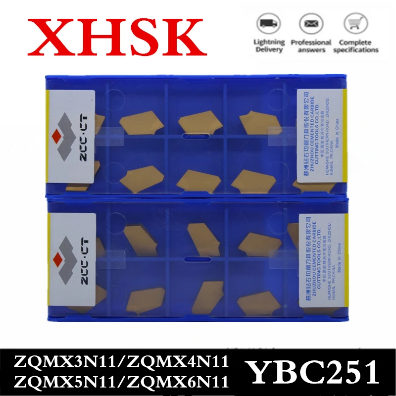 Hot ZQMX3N11-1E ZQMX4N11-1E ZQMX5N11-1E ZQMX6N11-1E YBC251 SP300 SP400 SP500 SP600 inserti per scanalatura tagliati a testa singola in metallo duro