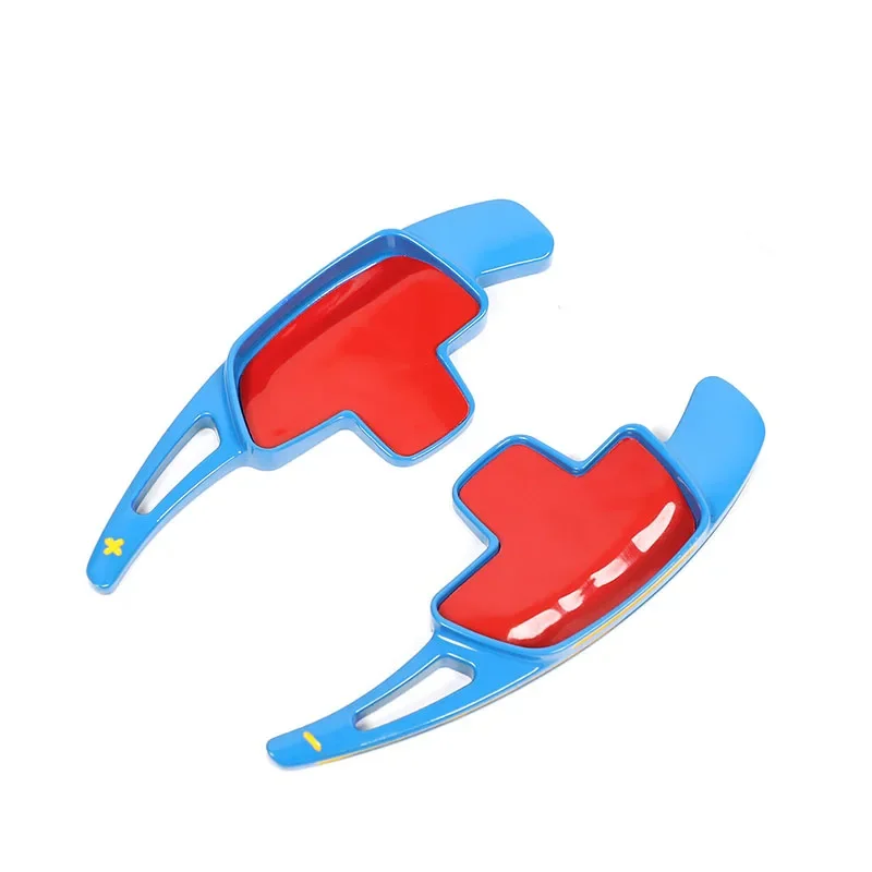 

Для Benz E Class W213 2016-2023 алюминиевый сплав синий автомобильный руль переключения передач лопатка переключения передач аксессуары для интерьера автомобиля