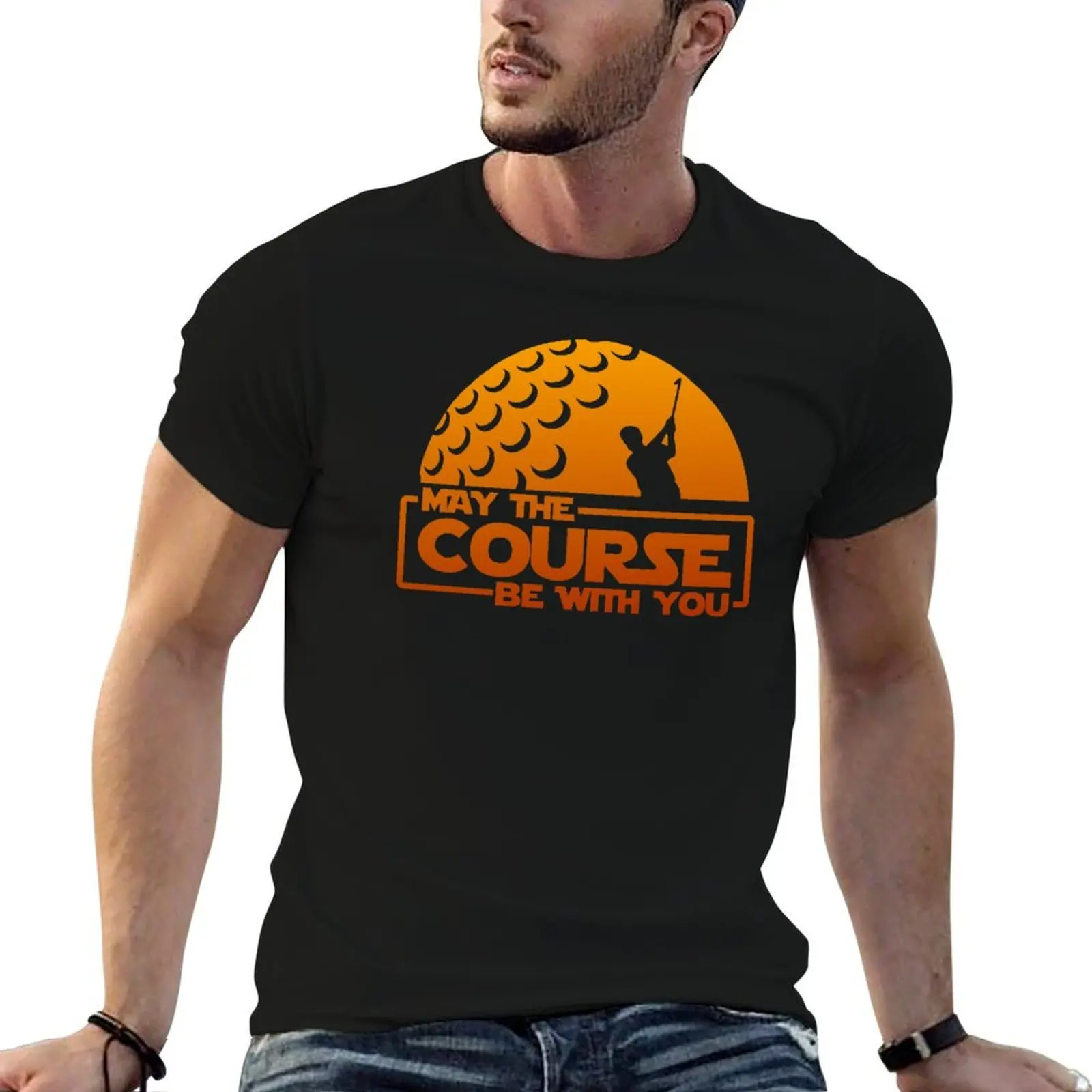 

Golf - May the Course Be With You! T-Shirt man t shirts for men t shirts for man cotton funny T-Shirt
