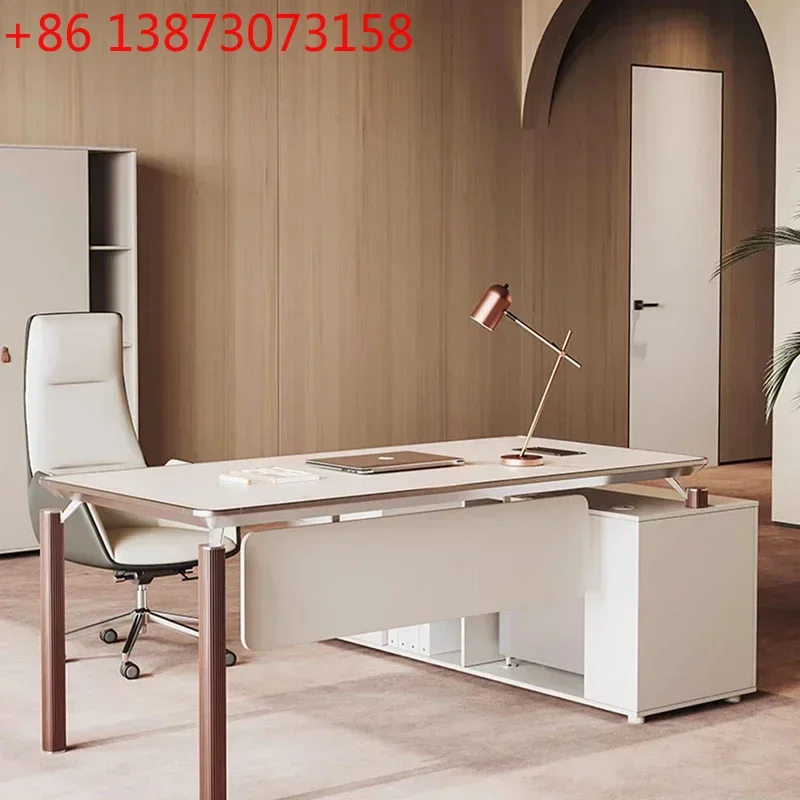 

Настольный компьютерный стол класса люкс, современный деревянный угловой рабочий стол для геймеров, офисные принадлежности