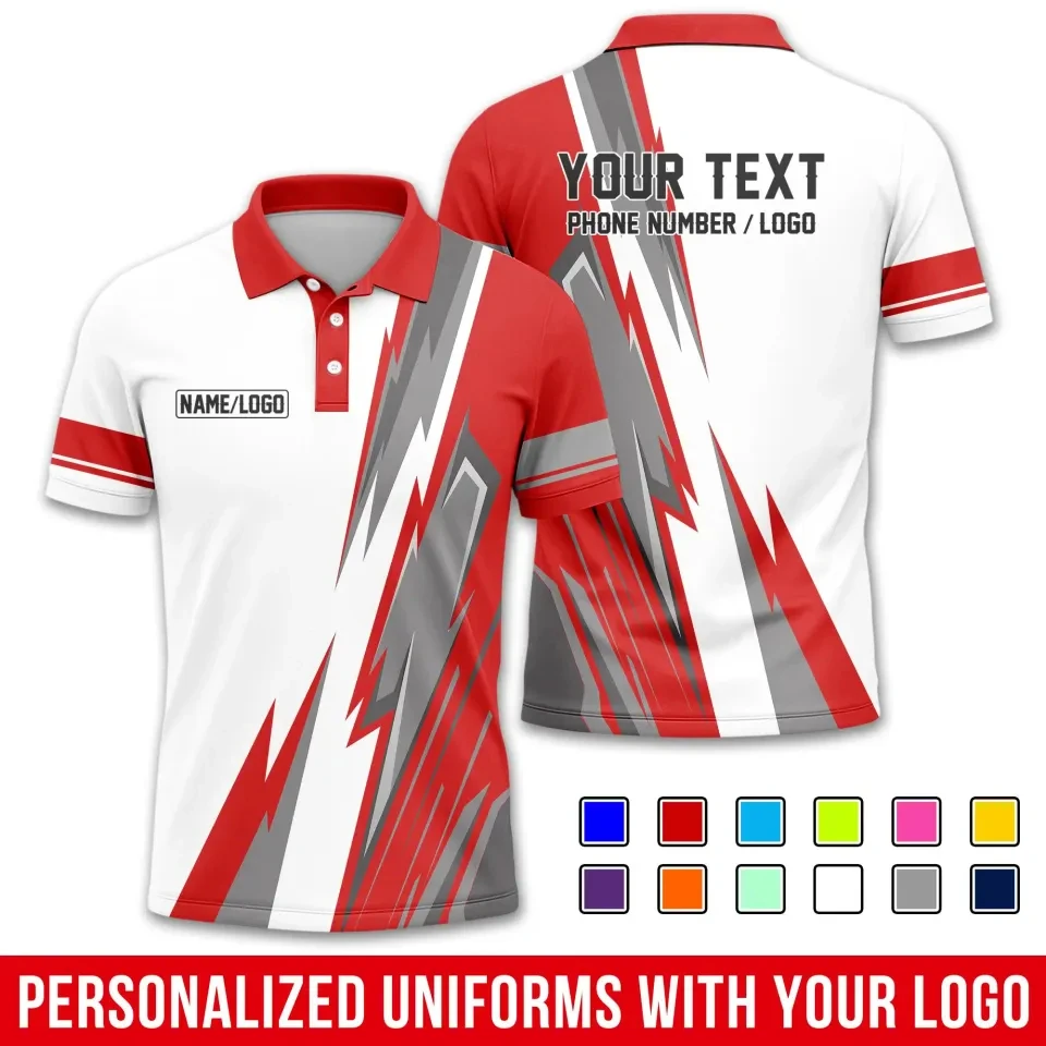 

Fashion Stripe Color Contrast Graphic Polo Shirt For Men Custom Name/Logo Lapel 3D Printed Polo Shirts Trend Loose Sports Tees