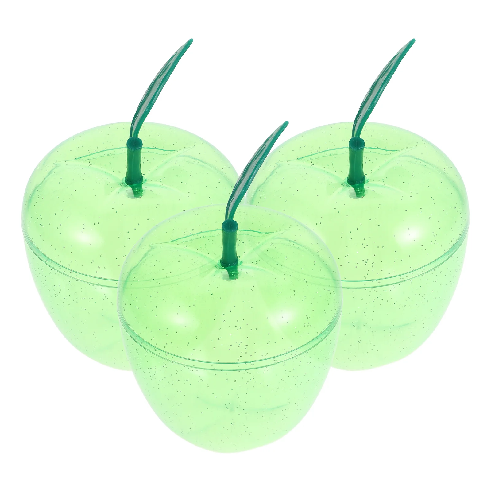 

3 Pcs Apple-shaped Gift Box Cookie Jars Plastic Candy Containers with Lids Bottle