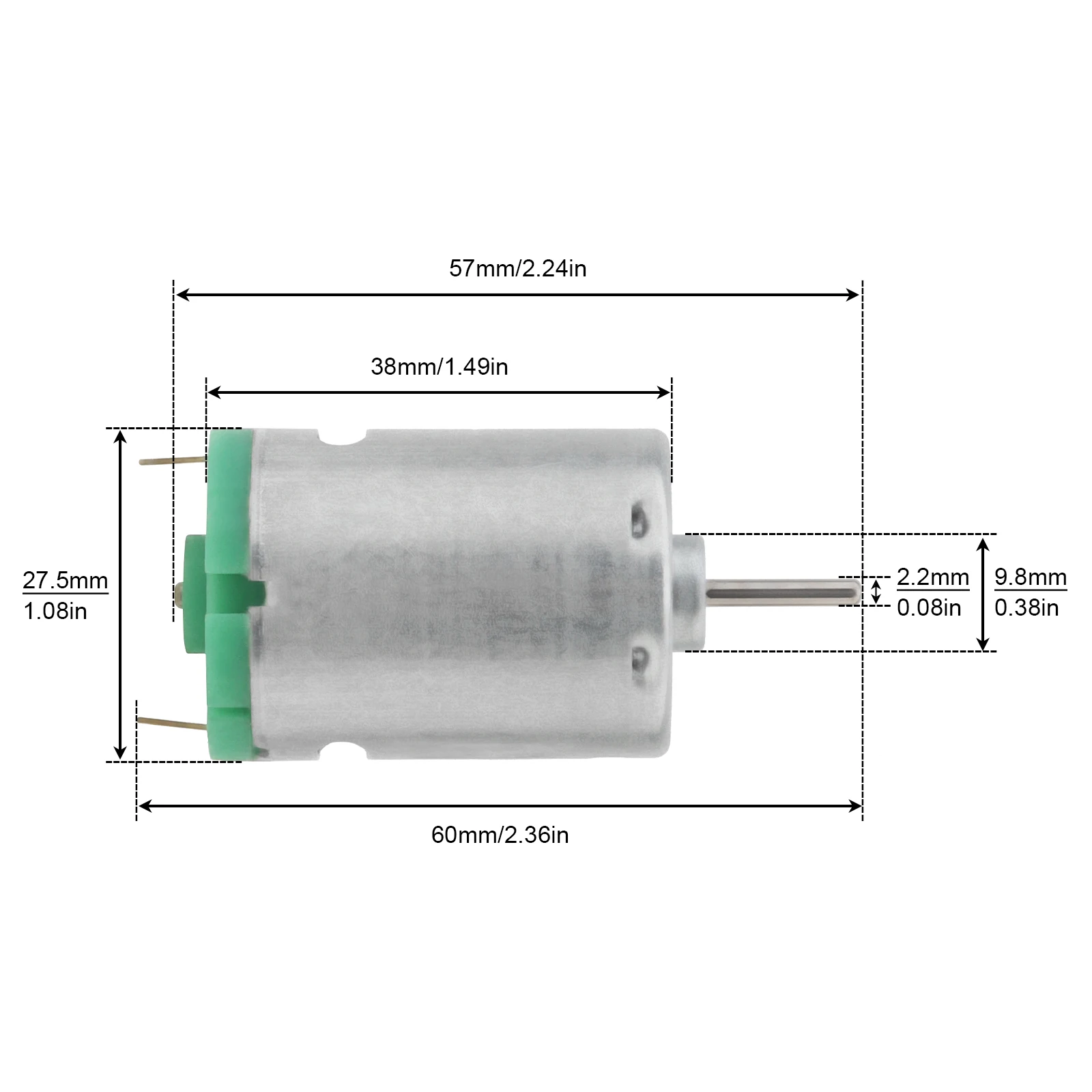 R380 6-24V DC Motor 24000RPM High Speed Micro Motor Metal Stainless Steel Motor for Toys Hair Drier Mini Fan Small Appliance