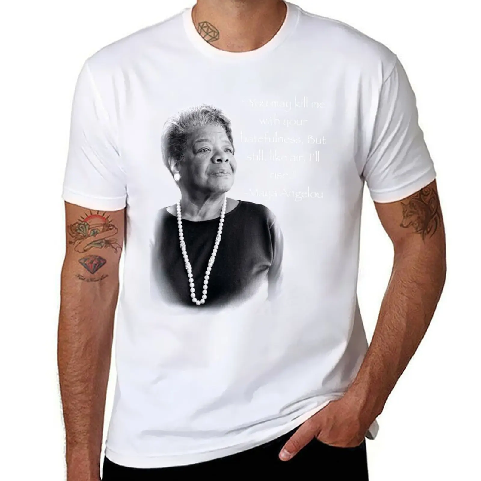 

Maya Angelou T-Shirt man t shirts cotton funny t shirts cotton T-Shirt