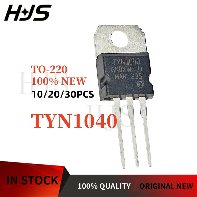 Transistor à thyristor unidirectionnel TYN1040 TYN 1040 TO-220, 10 à 30 pièces, neuf, en Stock