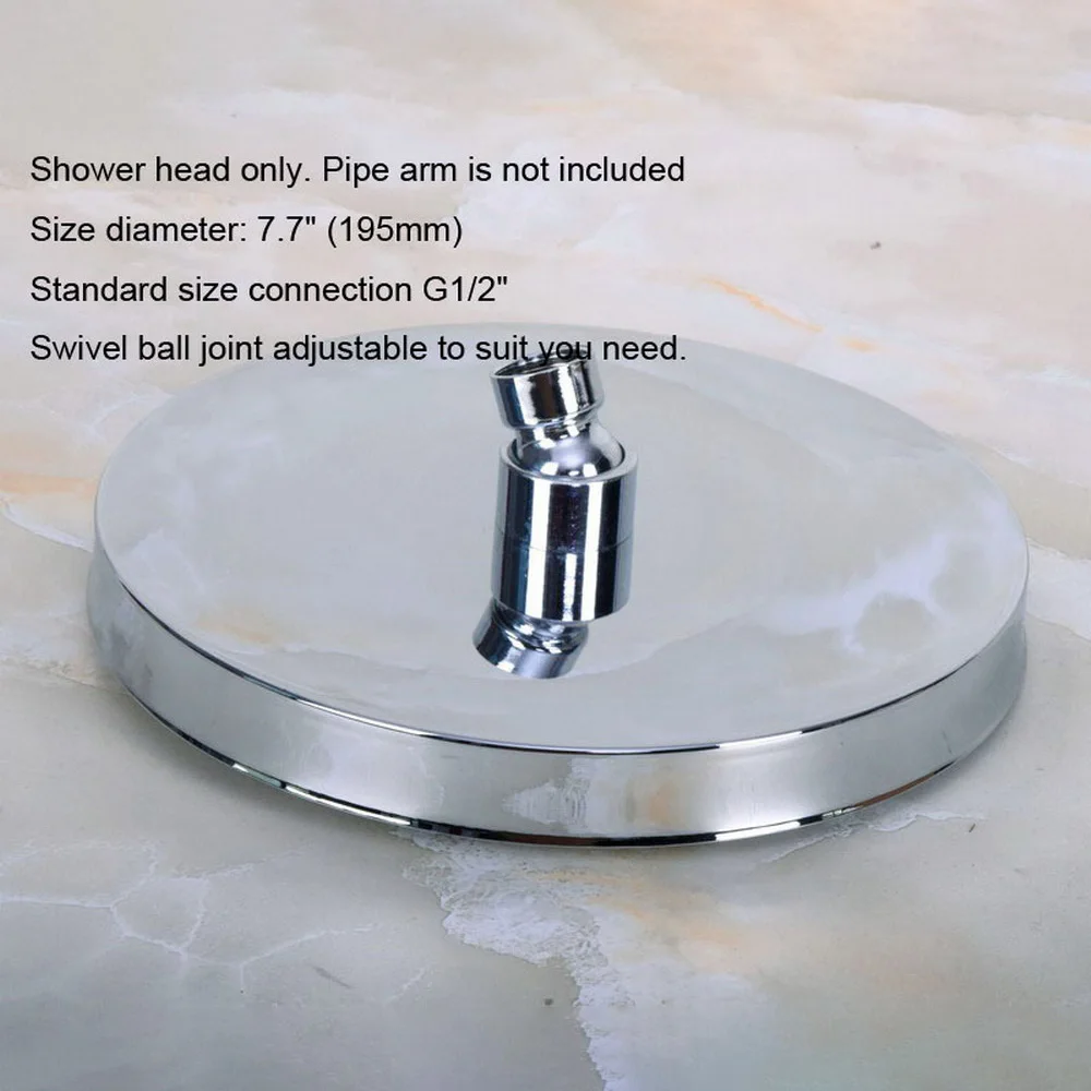 Polished Chrome Brass Rainfall Shower Head Top Over Head Water Saving Bathroom Shower Sprayer Rainfall Shower Heads Lsh208