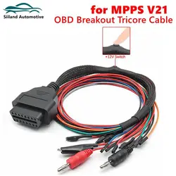 Diagnostic OBD2 Adapter MPPS V21 OBD Breakout Tricore Cable ECU Bench Pinout Cable 12V Switch High Quality