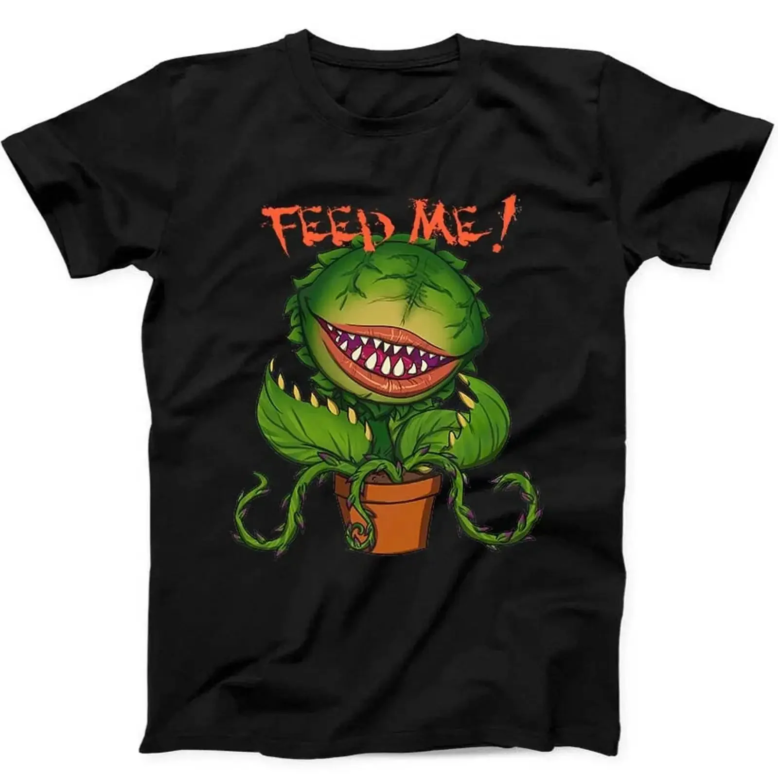 Feed Me Audrey II Seymour's Little Shop Of Horrors T Shirt 268 vintage Washed graphic streetwear designer clothes Stretched