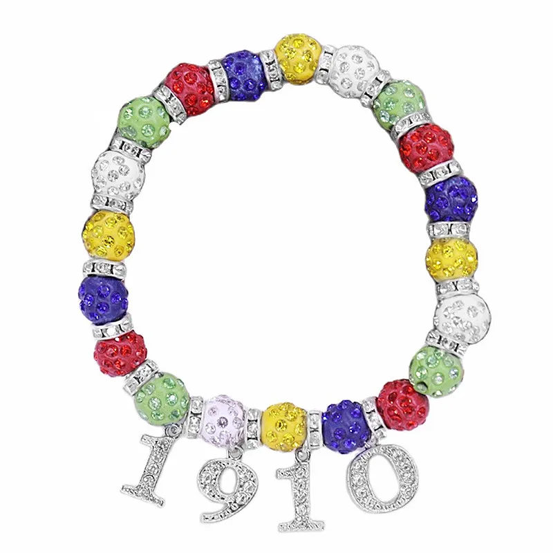 Mix Color Diamond Bling Beads Group Member Order Eastern Star Symobl Society OES 1910 Bracelets For Women