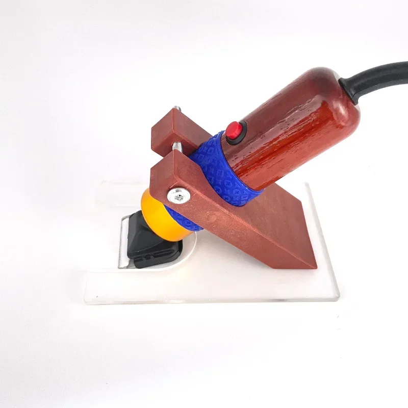 Tufting Electric Push Scissor & Gun - Carpet Trimming Tool with Shelf Base, Fader Bracket, Hair Pusher