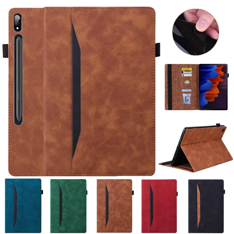 For Lenovo Tab P12 Pro Case 12.6 inch PU Leather Soft TPU Back Business Folio Cover for Xiaoxin Pad Pro Lenovo P12 Pro Case 12 6