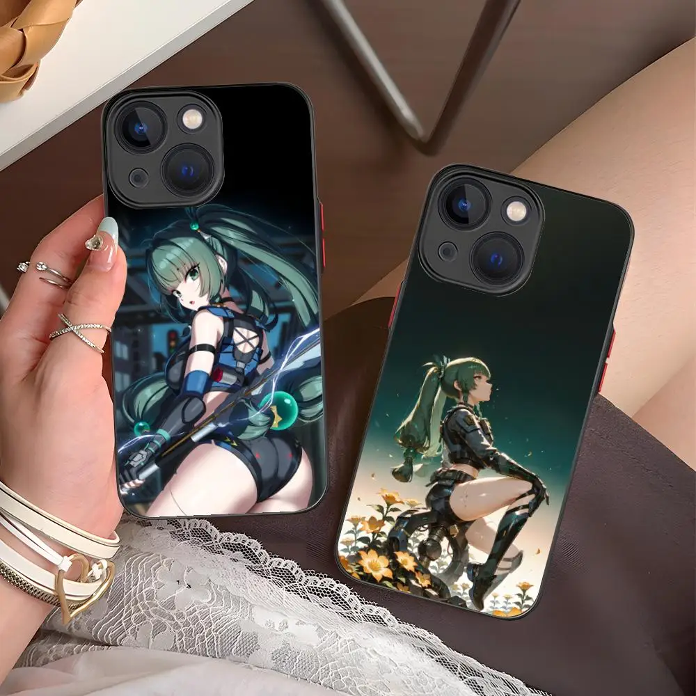 

Zenless Zone Zero QingYi Phone Case for iPhone 16 15 14 13 12 11 X XR XS 8 7 Pro Max Plus Mini Colour Silicone Protective Luxury