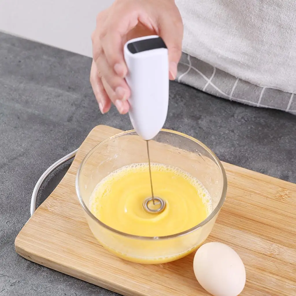 Batedor Handheld elétrico do ovo do aço inoxidável, misturador do leite, ferramentas da cozinha, bloco 2-6