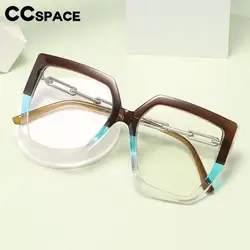 56711 New Chain Hollow Out Leg Optical Spectacle Frame Fashion Two Color Splicing Glasses Frame Anti Blue Computer Glasses