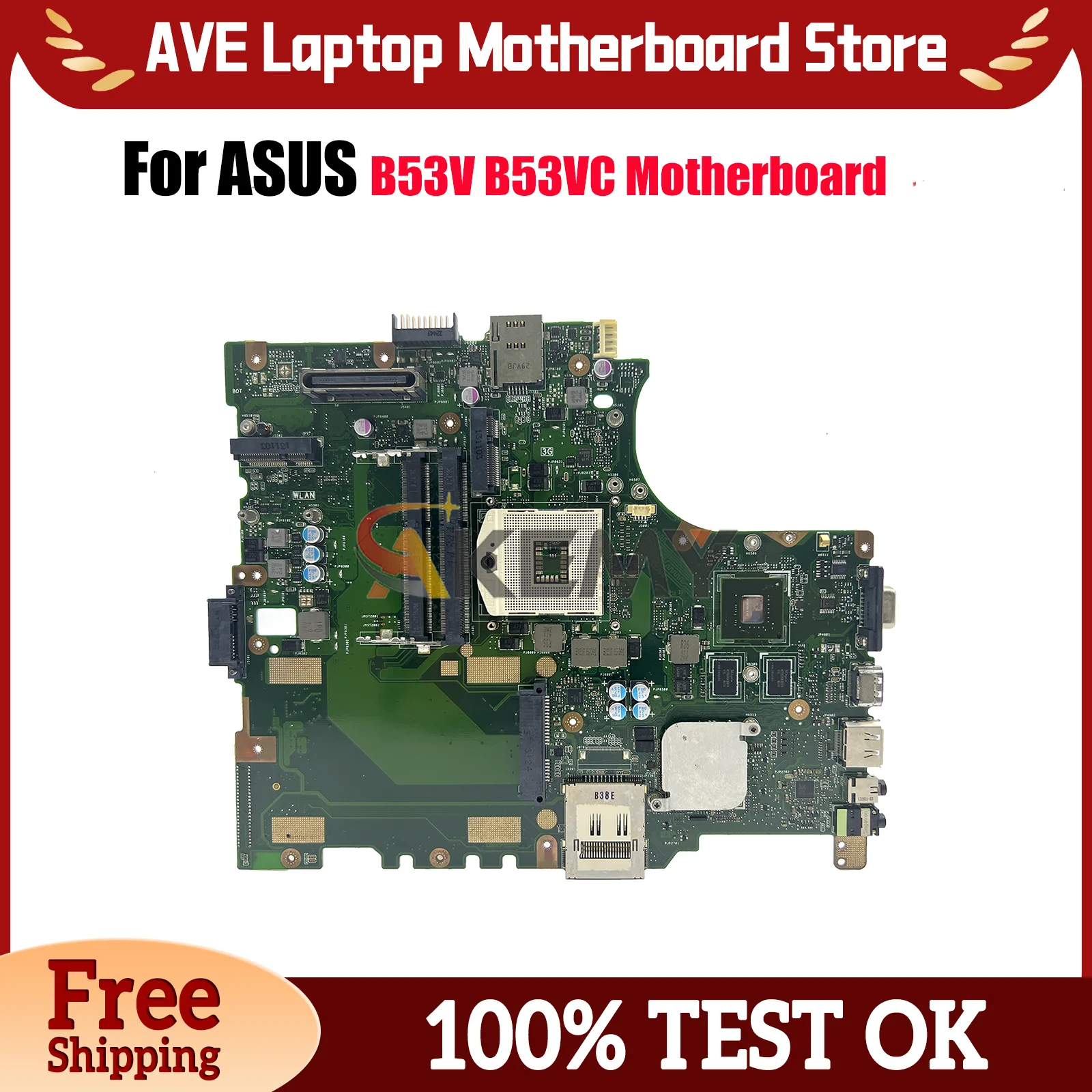 

B53V Laptop Motherboard For ASUS ExpertBook B53V B53VC Notebook Mainboard This item is in stock 100% tests OK fast shipping